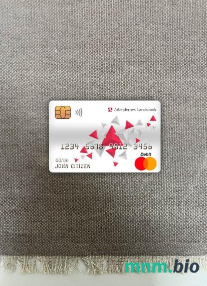 Denmark Arbejdernes landsbank bank master obciążyć card wygląd fotograficzny skan PSD + zdjęcie